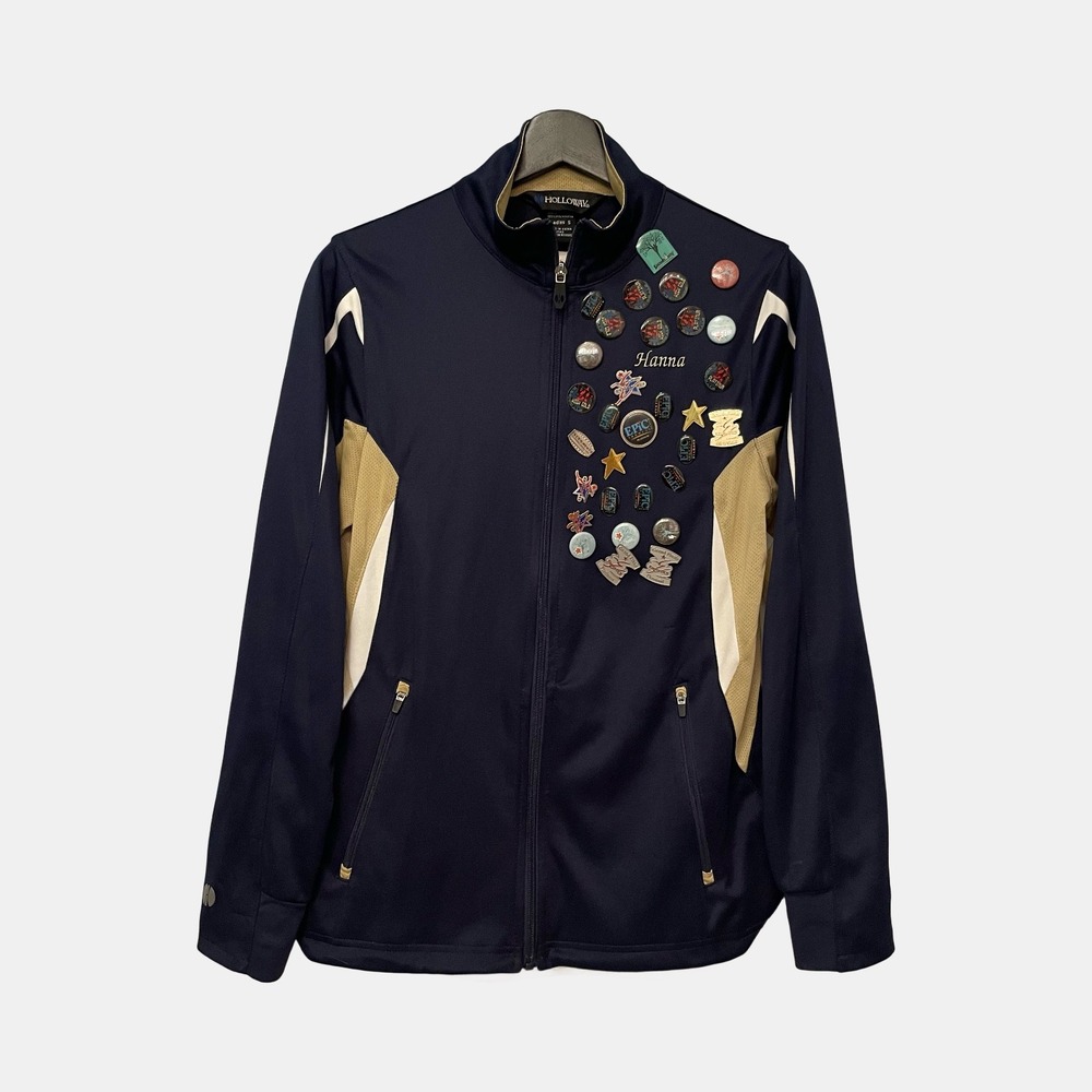 Holloway Storytellers Dance Academy Track Jacket Navy Gold Pins Women Small
